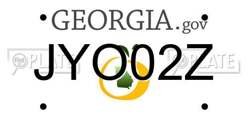 JYO02Z Georgia License Plate