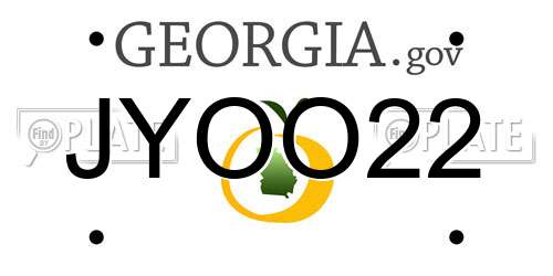 JYOO22 Georgia License Plate