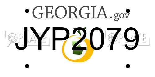 JYP2079 Georgia License Plate