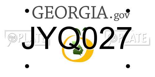 JYQ027 Georgia License Plate