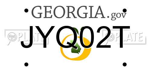 JYQ02T Georgia License Plate