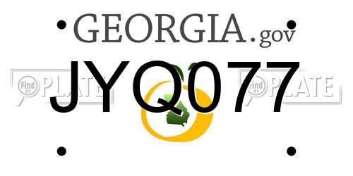 JYQ077 Georgia License Plate
