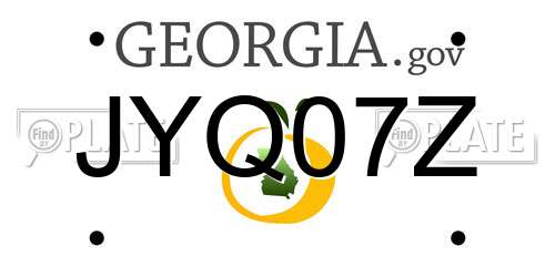 JYQ07Z Georgia License Plate