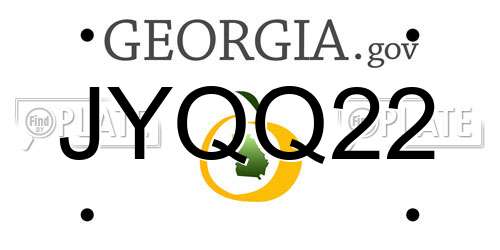 JYQQ22 Georgia License Plate