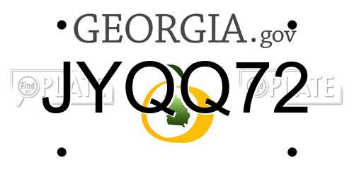 JYQQ72 Georgia License Plate