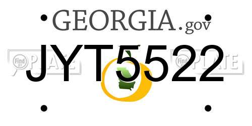 JYT5522 Georgia License Plate