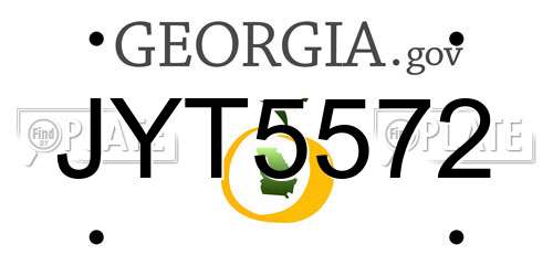 JYT5572 Georgia License Plate