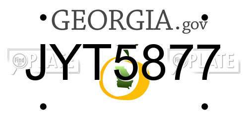 JYT5877 Georgia License Plate