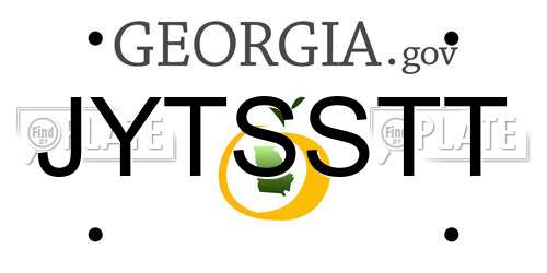 JYTSSTT Georgia License Plate