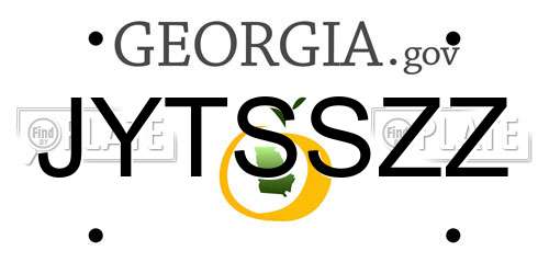 JYTSSZZ Georgia License Plate