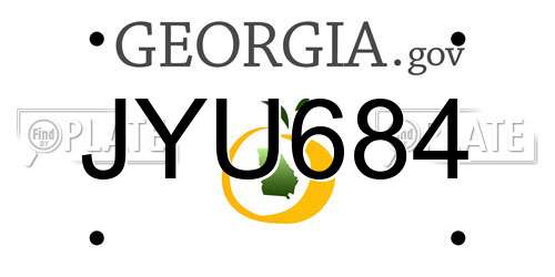 JYU684 Georgia License Plate