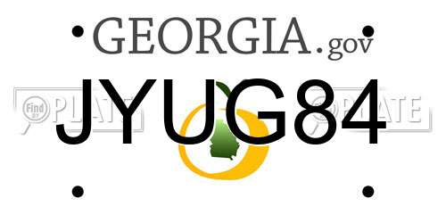 JYUG84 Georgia License Plate