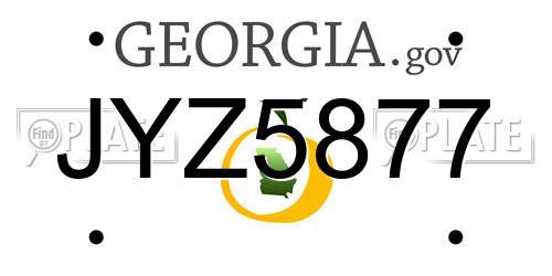 JYZ5877 Georgia License Plate