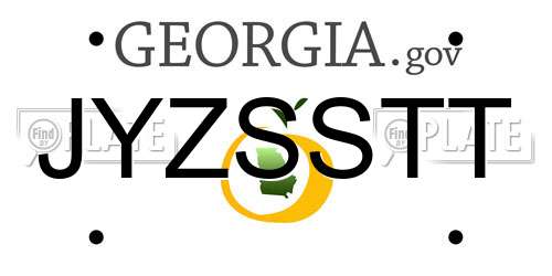 JYZSSTT Georgia License Plate