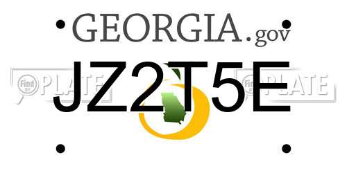 JZ2T5E Georgia License Plate