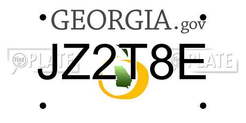 JZ2T8E Georgia License Plate