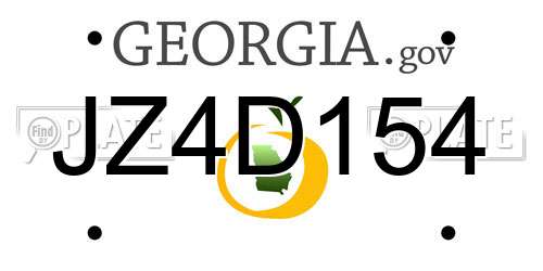 JZ4D154 Georgia License Plate
