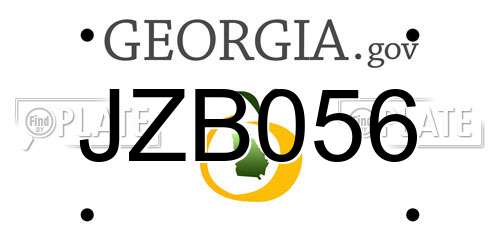 JZB056 Georgia License Plate