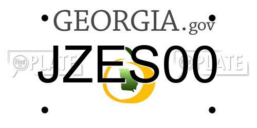 JZES00 Georgia License Plate