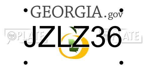 JZLZ36 Georgia License Plate
