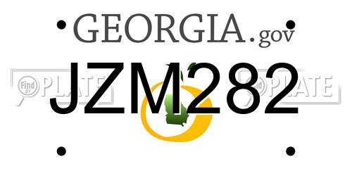 JZM282 Georgia License Plate