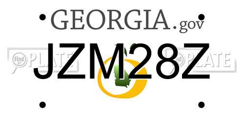 JZM28Z Georgia License Plate