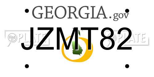 JZMT82 Georgia License Plate