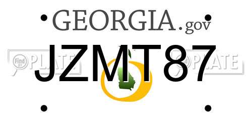 JZMT87 Georgia License Plate