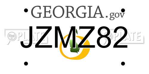 JZMZ82 Georgia License Plate