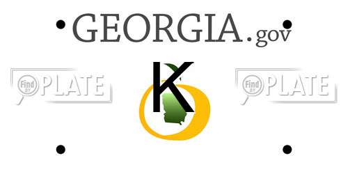 K Georgia License Plate