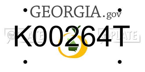 K00264T Georgia License Plate