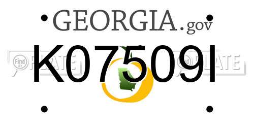 K07509I Georgia License Plate