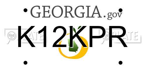 K12KPR Georgia License Plate
