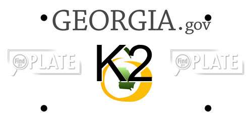 K2 Georgia License Plate