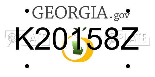 K20158Z Georgia License Plate