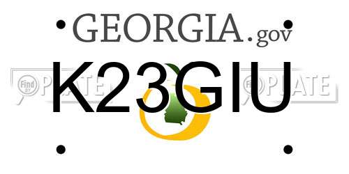 K23GIU Georgia License Plate