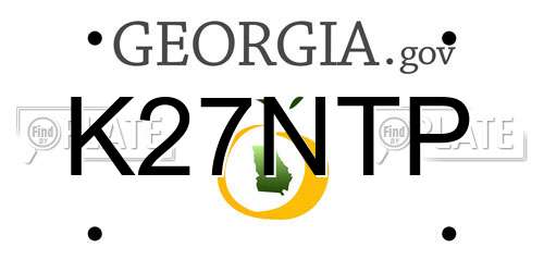 K27NTP Georgia License Plate