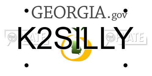 K2SILLY Georgia License Plate