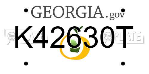 K42630T Georgia License Plate