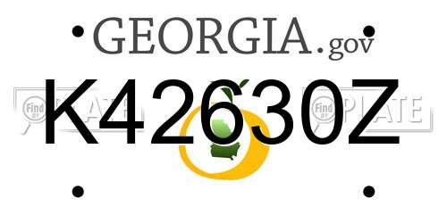 K42630Z Georgia License Plate
