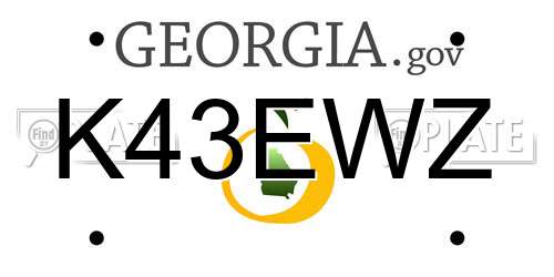 K43EWZ Georgia License Plate