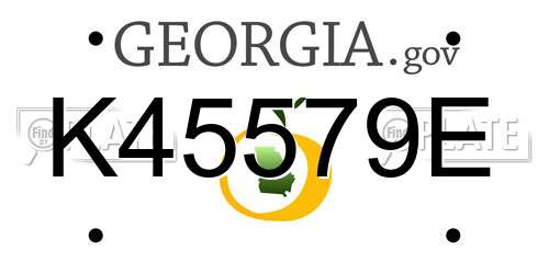 K45579E Georgia License Plate