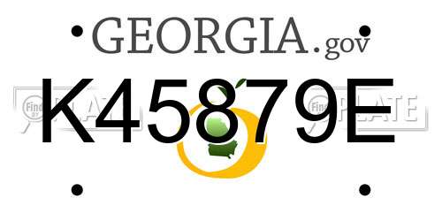 K45879E Georgia License Plate