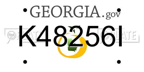 K48256I Georgia License Plate