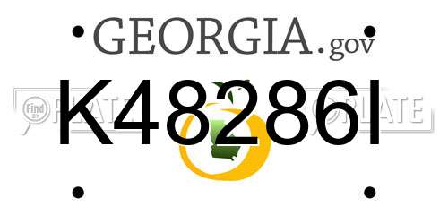 K48286I Georgia License Plate