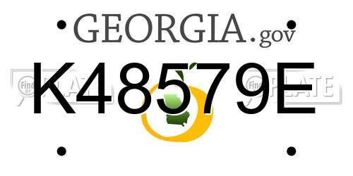 K48579E Georgia License Plate