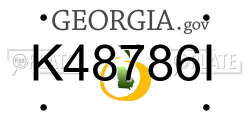 K48786I Georgia License Plate