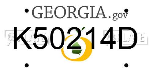K50214D Georgia License Plate