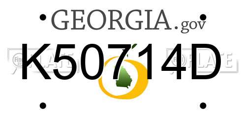 K50714D Georgia License Plate