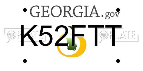K52FTT Georgia License Plate